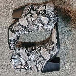 snake skin Western booties